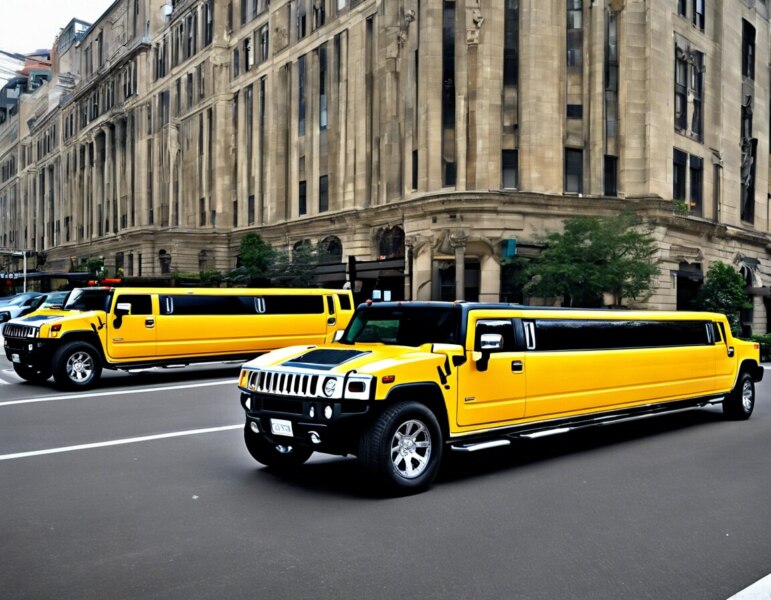 Yellow Hummer H2 Limo Rental - Book Online