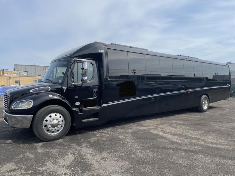 Rent Black Freightliner Party Bus | Bergen County Limo Service